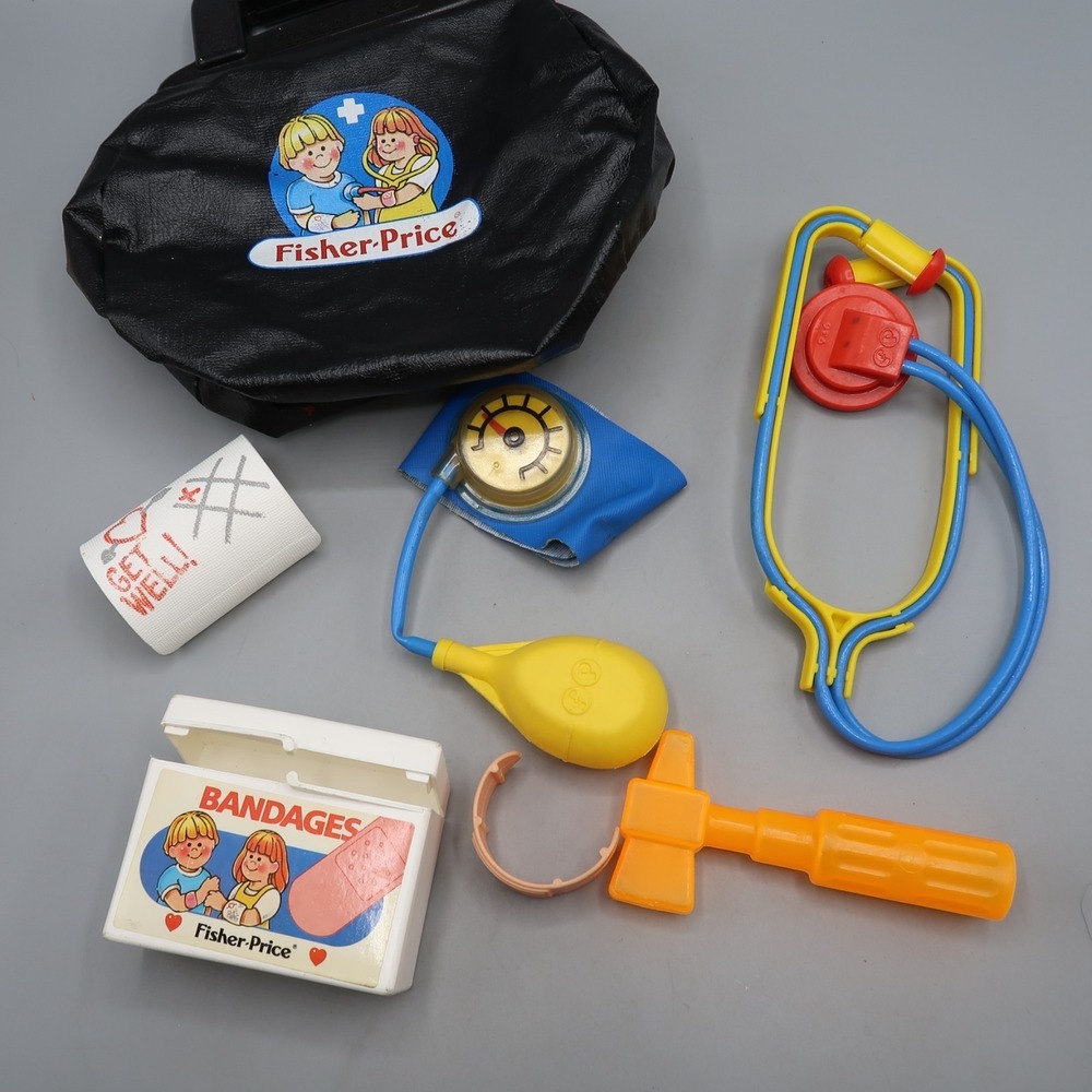 Vintage Fisher Price Medical Kit Doctor Fisher-Price Toys 80s‎ lot